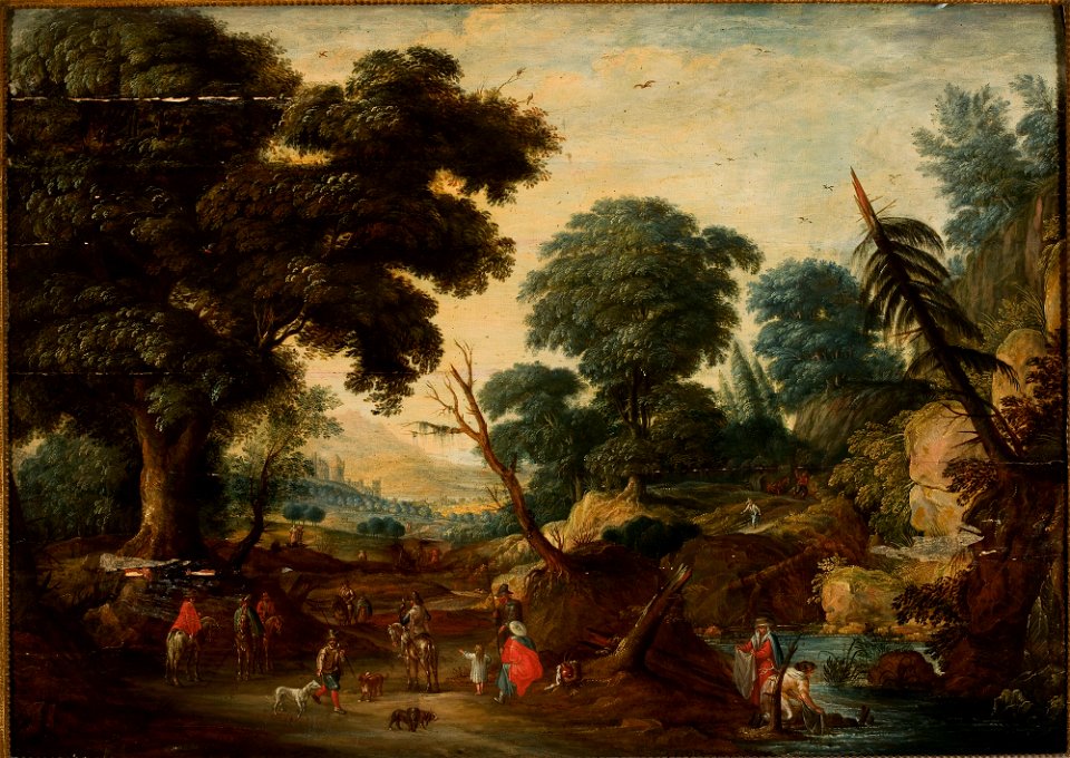 Nieznany malarz flamandzki - Mountain landscape with staffage - M.Ob.1448 MNW - National Museum in Warsaw