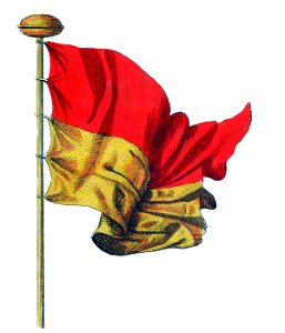 Nieuwe Hollandse scheeps-bouw 1695, Plate 38 (Vlag van Oostende)