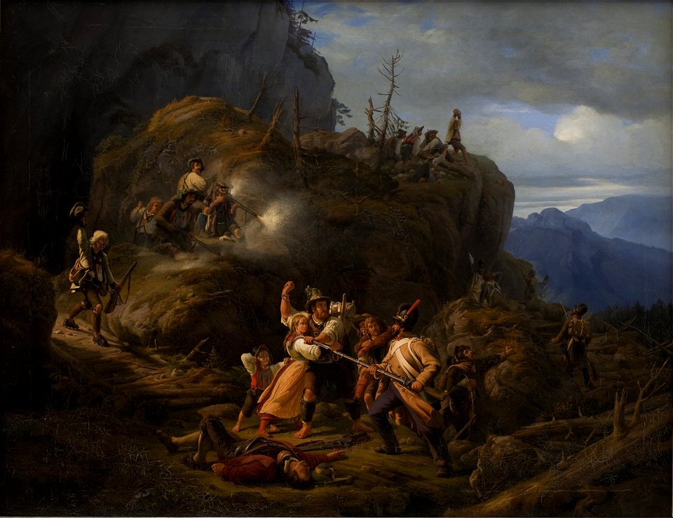 Niels Simonsen - Scene af tyrolerkrigen i året 1809 - KMS312 - Statens Museum for Kunst