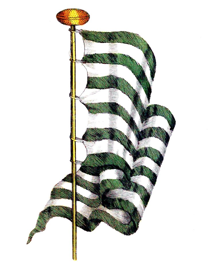 Nieuwe Hollandse scheeps-bouw 1695, Plate 34 (Port a Portse vlag)
