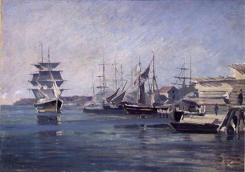 Johan Nielssen - From the Harbour of Kristiansand - NG.M.01001a - National Museum of Art, Architecture and Design