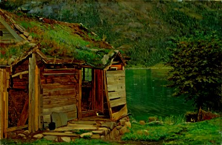 Amaldus Nielsen - Farmhouse at Balestrand - Google Art Project