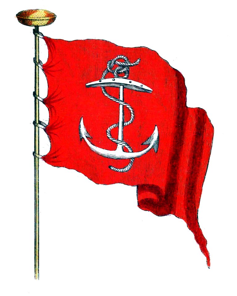 Nieuwe Hollandse scheeps-bouw 1695, Plate 6 (Engelse admiraals vlag)