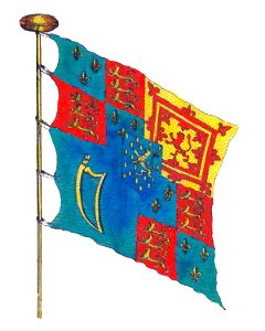 Nieuwe Hollandse scheeps-bouw 1695, Plate 3 (Engelse Konings vlag)