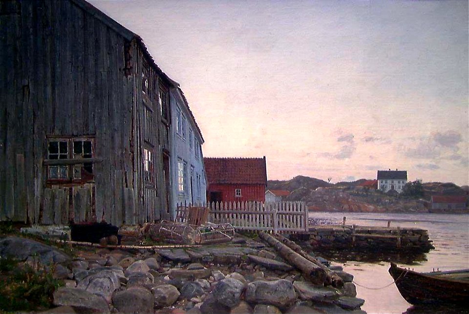 Amaldus Nielsen - A Fisherman's Home, Old Hellesund - NG.M.00620 - National Museum of Art, Architecture and Design