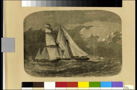 Night chase of the brigantine slaver Windward by HM steam-sloop Alecto RMG PW7735