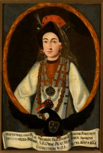 Nieznany malarz polski - Portrait of Maria Radziwiłl née Lupu (ca. 1625–1660) - MP 4481 MNW - National Museum in Warsaw