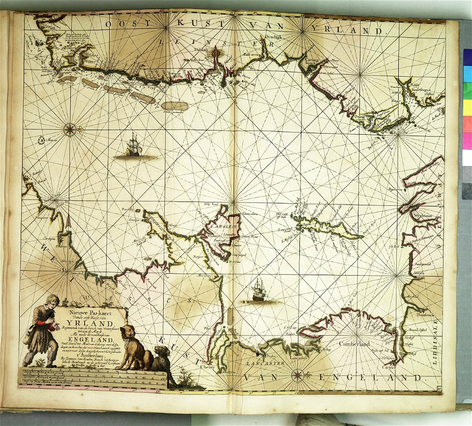 Nieuwe pas-kaert vande oost kust van Yrland, beginnende van de hoeck van Waterfoort tot aen de Mayds RMG F8142