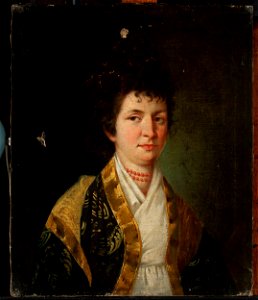 Nieznany malarz polski - Portrait of a lady in a white dress - MP 2834 MNW - National Museum in Warsaw