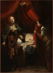 Nieznany malarz flamandzki - Judith in the tent of Holofernes (Judith 13-4-6) - M.Ob.2197 MNW - National Museum in Warsaw
