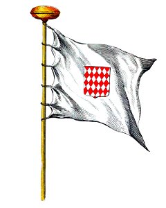 Nieuwe Hollandse scheeps-bouw 1695, Plate 46 (Vlag van Monaco)