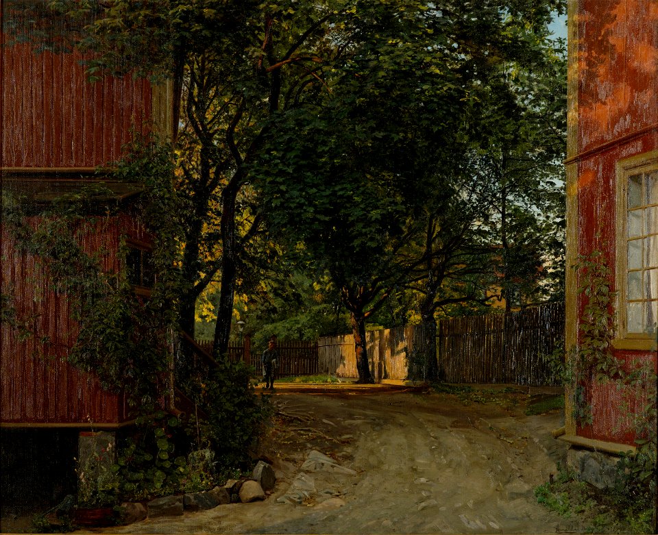 Amaldus Nielsen - Aftenavisen kommer, Majorstuveien 8 - AN.M.00253 - Munch Museum (cropped-2)