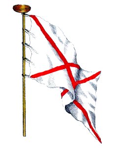 Nieuwe Hollandse scheeps-bouw 1695, Plate 10 (Ierse vlag)