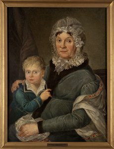 Nieznany malarz polski - Portrait of Eleonora Morawska née Szteyn with her grandson -^- - MP 3120 MNW - National Museum in Warsaw