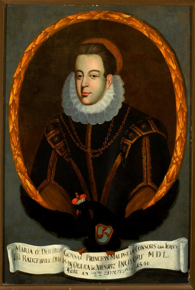 Nieznany malarz polski - Portrait of Maria Hippolita née Gonzaga (1534–^) Radziwiłł ^ - MP 4442 MNW - National Museum in Warsaw