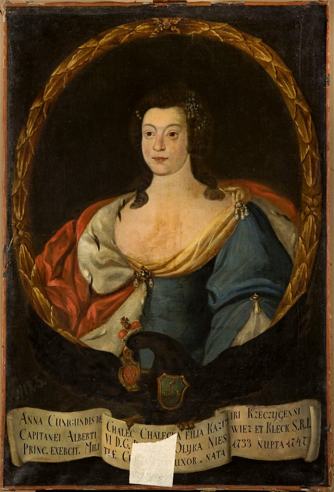 Nieznany malarz polski - Portrait of Anna Kunegunda Radziwłł née Chalecka (1723–1765) - MP 4430 MNW - National Museum in Warsaw