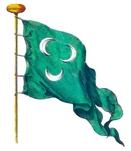 Nieuwe Hollandse scheeps-bouw 1695, Plate 79 (Vlag van den Grooten Turk)