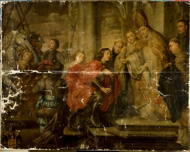 Nieznany malarz flamandzki - Saint Ambrose and Emperor Theodosius - M.Ob.1463 MNW - National Museum in Warsaw