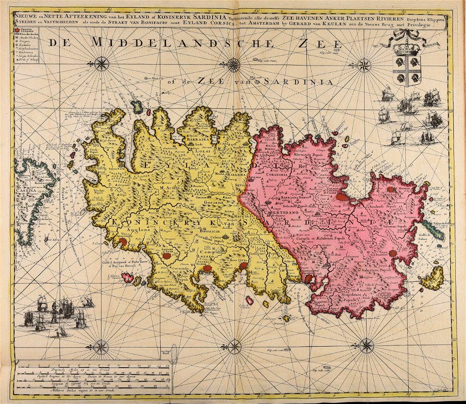 Nieuwe en Nette Afteekening van het Eyland of Koninkryk Sardinia - CBT 5882617
