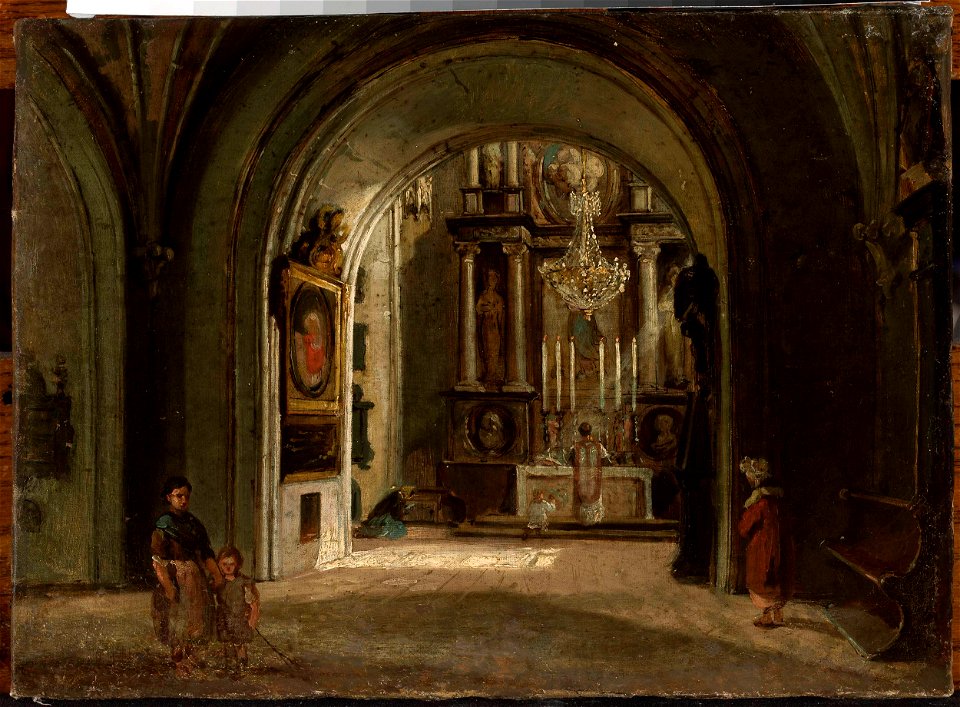 Nieznany malarz polski - Interior of St. John’s church in Warsaw - MP 2078 MNW - National Museum in Warsaw