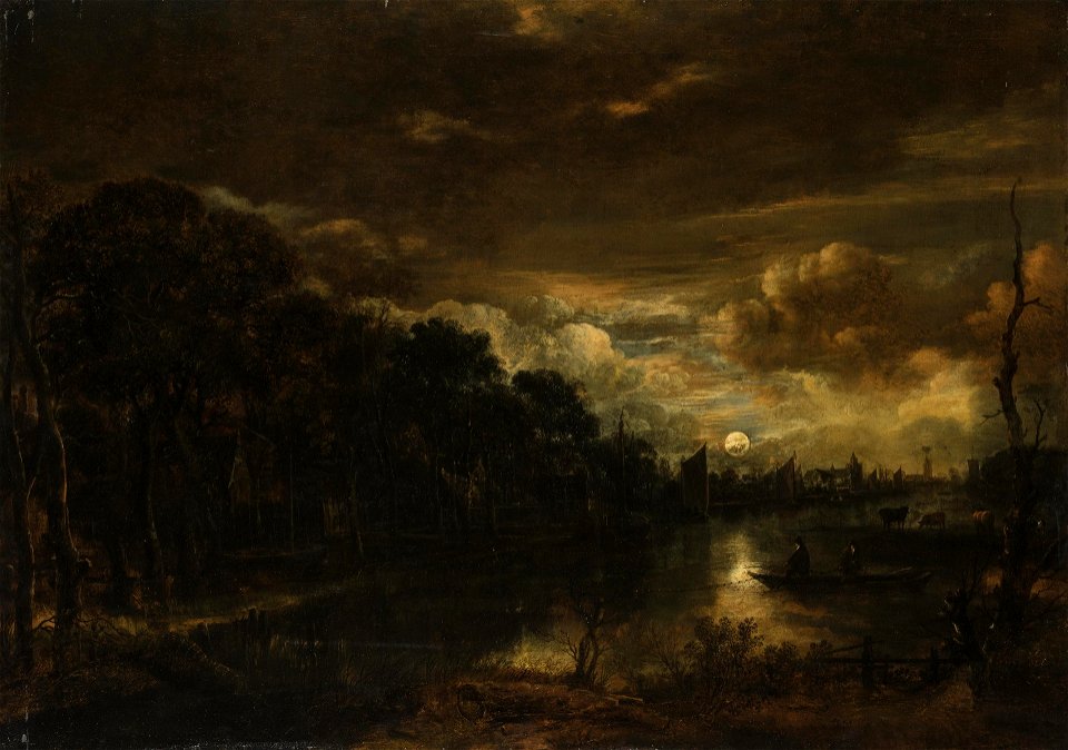 Night Landscape with a River by Aert van der Neer