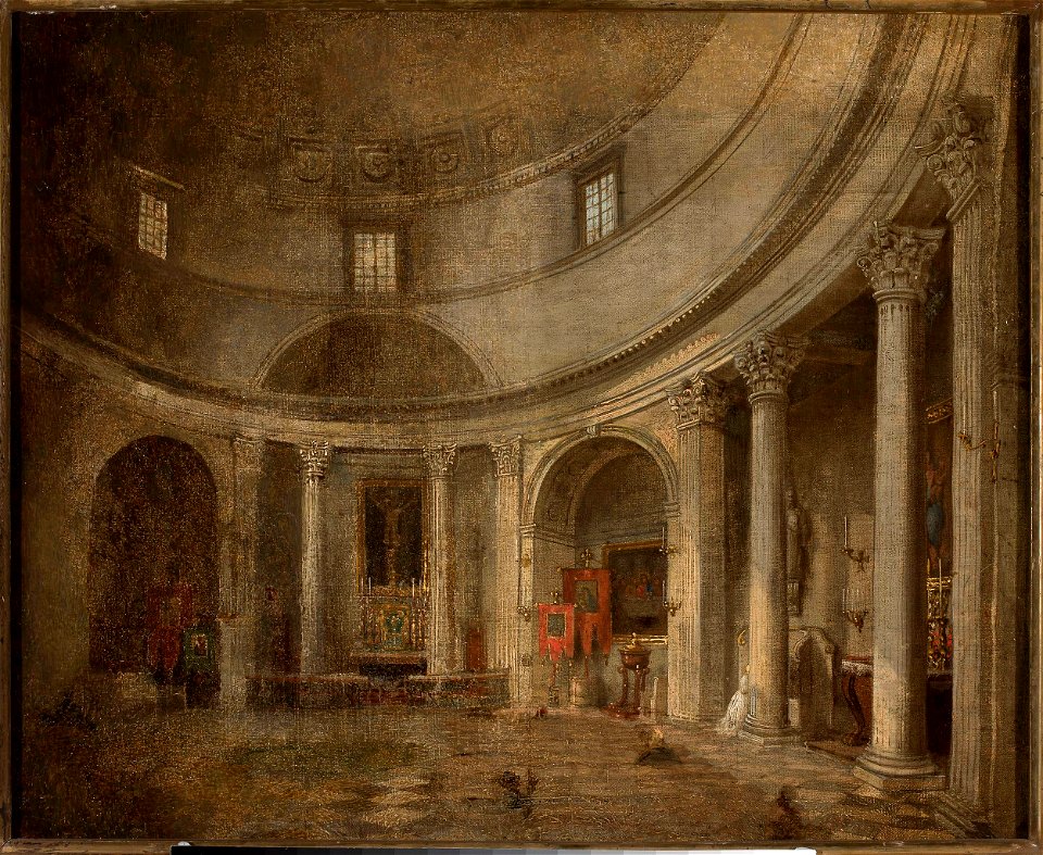 Nieznany malarz polski - Interior of St. Alexander's church in Warsaw - MP 2079 - National Museum in Warsaw