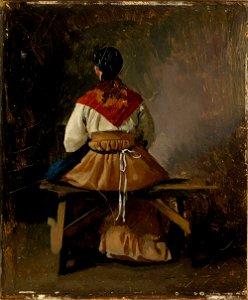Nikolai Dmitriew-Orenbourgskij - Istuva talonpoikaisnainen - A II 1394 - Finnish National Gallery