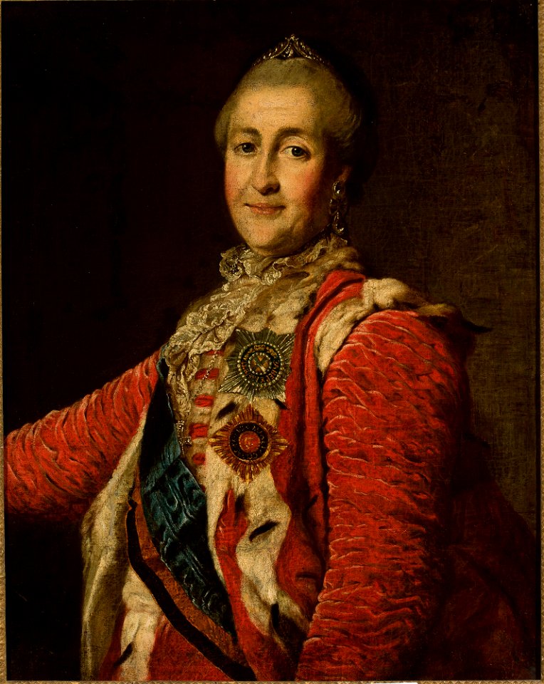 Nieznany malarz rosyjski - Portrait of Catherine II - M.Ob.1197 - National Museum in Warsaw