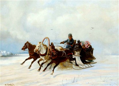Nikolai Sverchkov - A Troika Ride Through The Snow