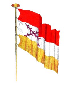 Nieuwe Hollandse scheeps-bouw 1695, Plate 37 (Vlaamse vlag)