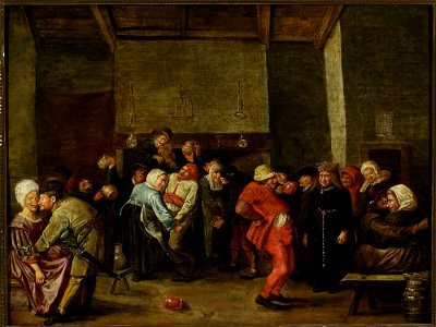 Nieznany malarz flamandzki - Wedding party in a peasant family - M.Ob.1721 - National Museum in Warsaw