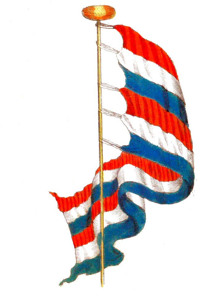 Nieuwe Hollandse scheeps-bouw 1695, Plate 14 (Dubbelde Prince vlag)