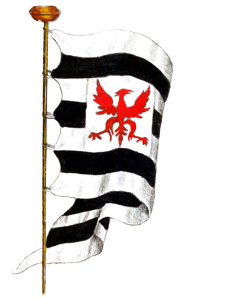 Nieuwe Hollandse scheeps-bouw 1695, Plate 66 (Brandeburger vlag)
