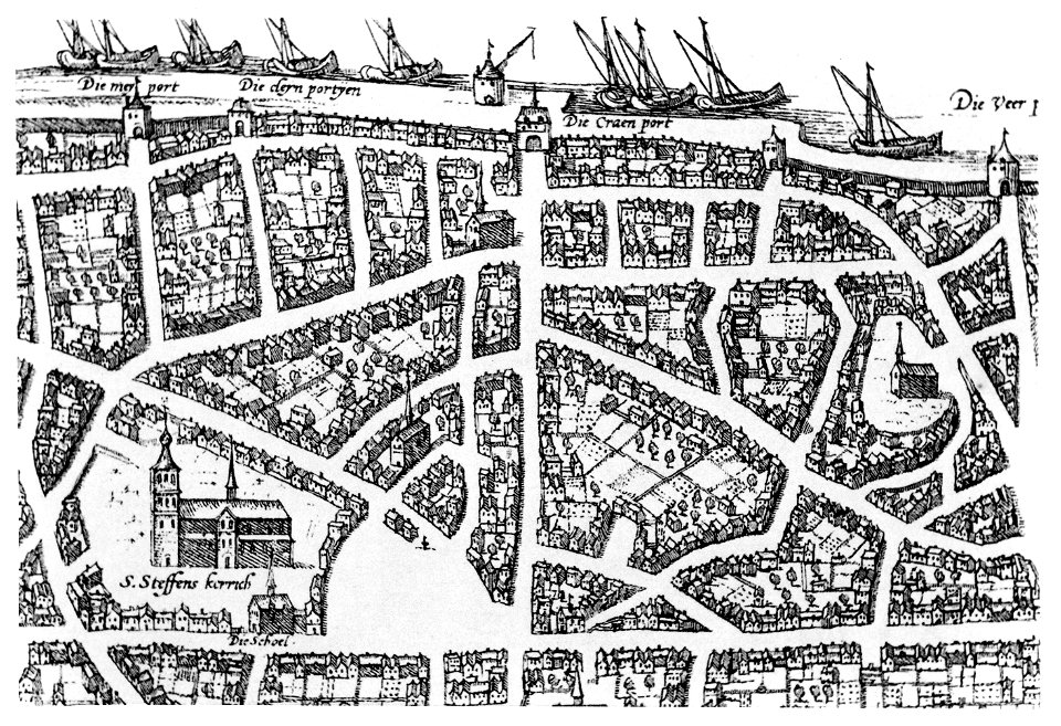 Nijmegen - Plattegrond van Nijmegen. Detail van gra... - F78618 - Van der Grinten