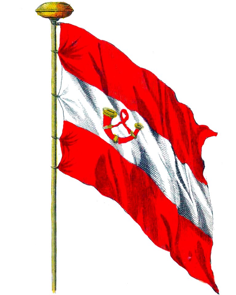 Nieuwe Hollandse scheeps-bouw 1695, Plate 20 (Vlag van Hoorn)