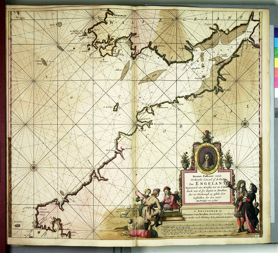 Nieuwe paskaert vande vereerde canael of de kust van Engelant, beginnende van Montsbay tot an S.David Hoeck RMG F8138