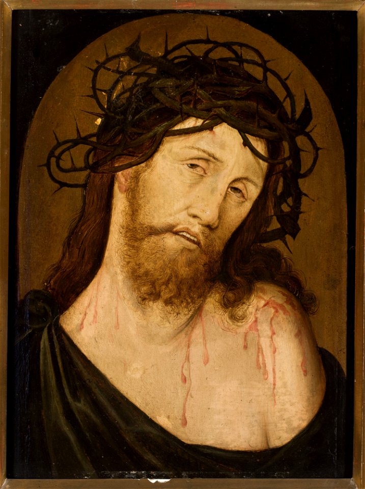 Nieznany malarz północnoniemiecki - Christ wearing the crown of thorns - M.Ob.1756 - National Museum in Warsaw