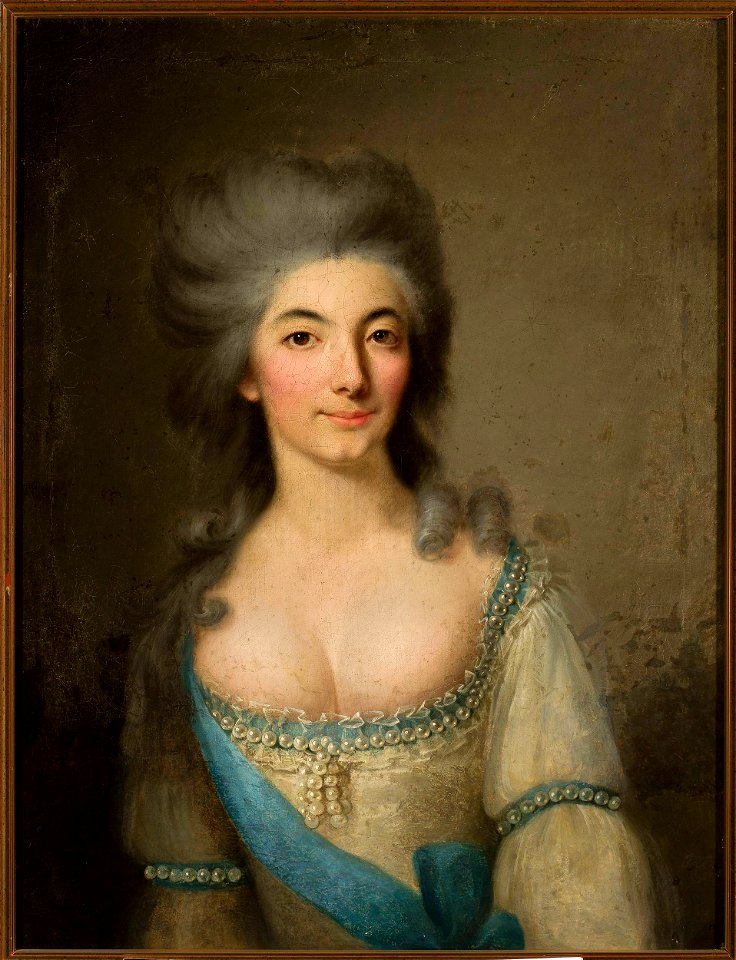 Nieznany malarz polski - Portrait of a lady in a white dress - MP 3414 MNW - National Museum in Warsaw