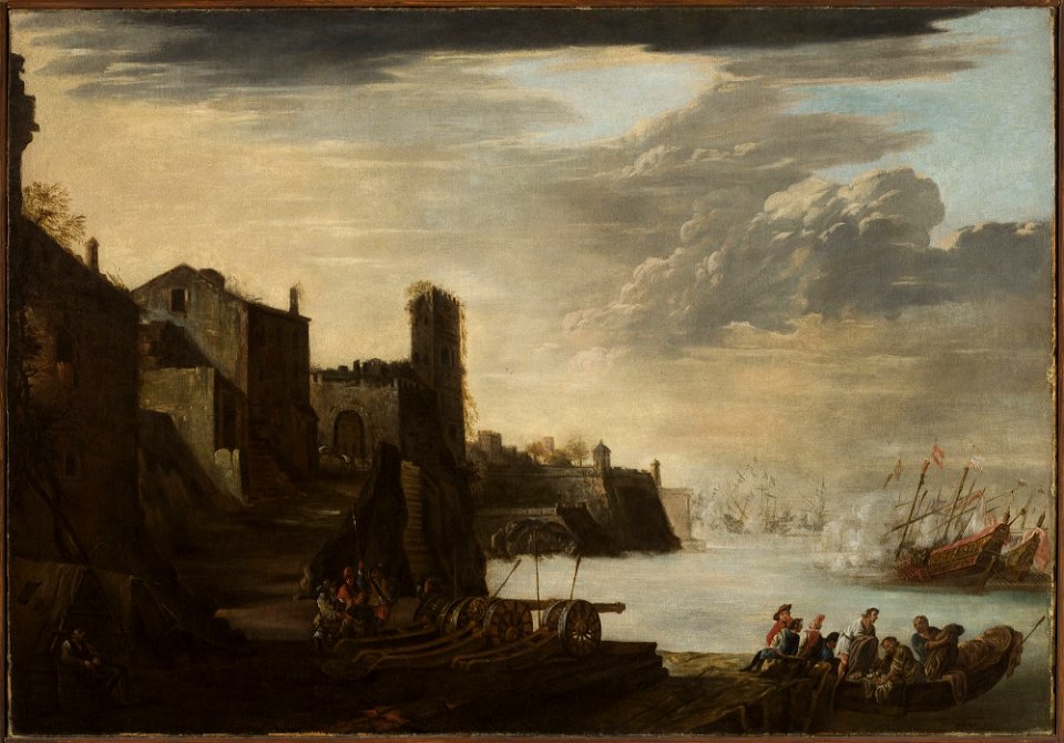 Nieznany malarz flamandzki - City defending against the attack of ships - M.Ob.2712 MNW - National Museum in Warsaw