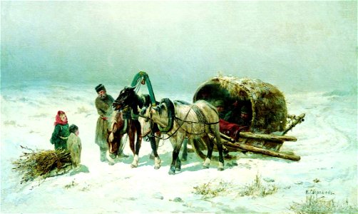 Nikolai Sverchkov - Children with Firewood