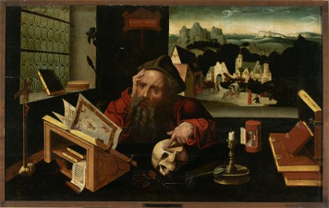 Nieznany malarz niderlandzki - Saint Jerome meditating in his study - M.Ob.2406 MNW - National Museum in Warsaw