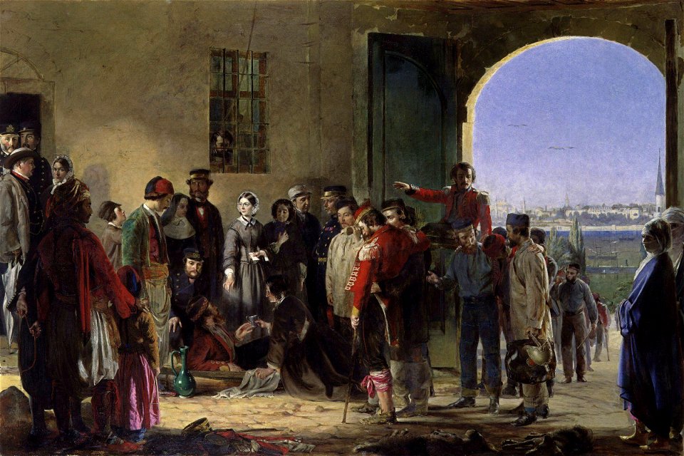 Nightingale receiving the Wounded at Scutari by Jerry BarrettFXD