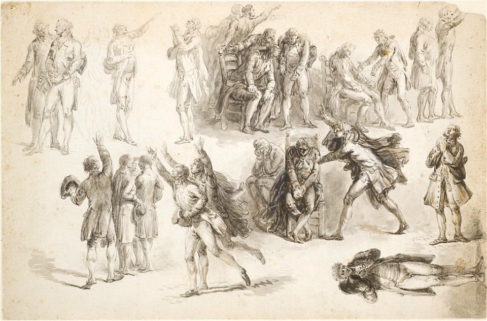 Norblin de la Gourdaine - Study for The Oath of the Tennis Court (verso), 1943.803