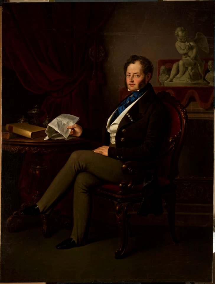 Nieznany malarz włoski - Portrait of Władysław Branicki, seated with a letter in his hand - 231672 MNW - National Museum in Warsaw