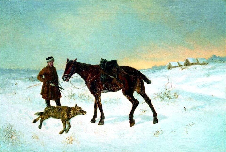 Nikolai Sverchkov - The Hunter with a Dead Wolf