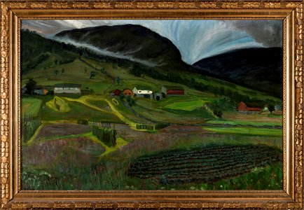 Nikolai Astrup - Myklebust - Sogn og Fjordane Kunstmuseum - AT-0453. Free illustration for personal and commercial use.