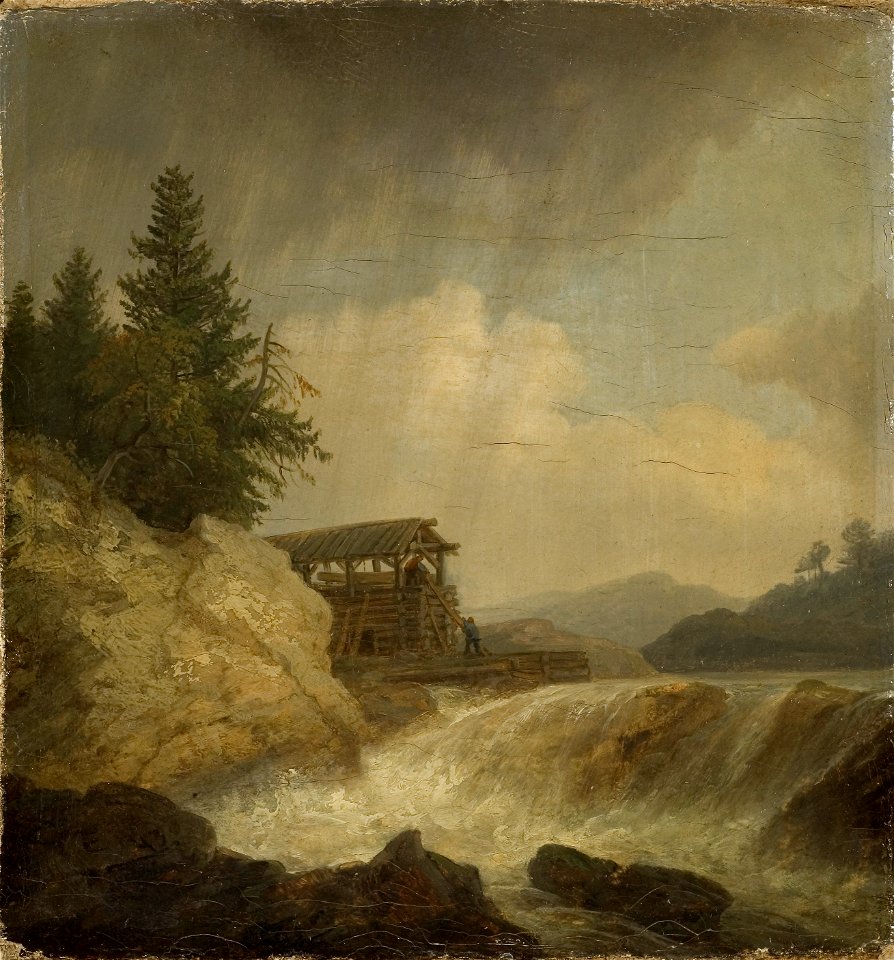 Nordic Landscape with a Waterfall (Christian Ezdorf) - Nationalmuseum - 17216