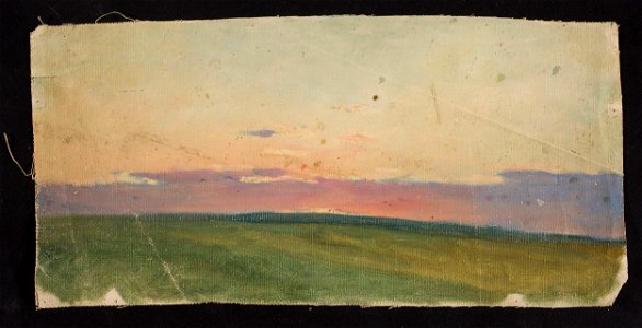 Nieznany malarz polski - Study of a landscape at sunset - MP 3270 MNW - National Museum in Warsaw