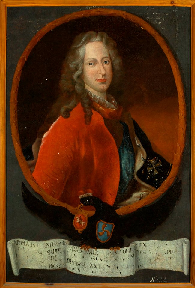 Nieznany malarz polski - Portrait of Mikołaj XVI Krzysztof Radziwiłł (1695–1715) - MP 4454 MNW - National Museum in Warsaw. Free illustration for personal and commercial use.