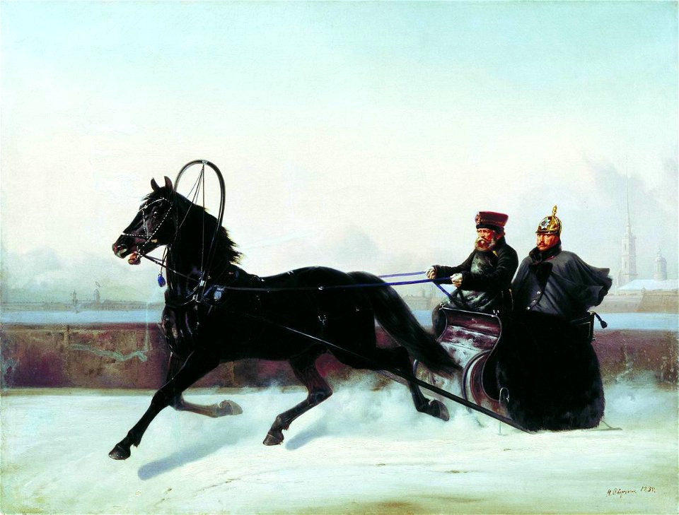 Nikolai Sverchkov - Emperor Nicholas I on a Winter Outing